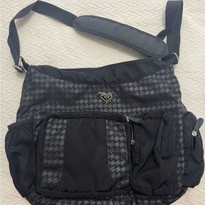 Roxy Black Houndstooth Crossbody Bag